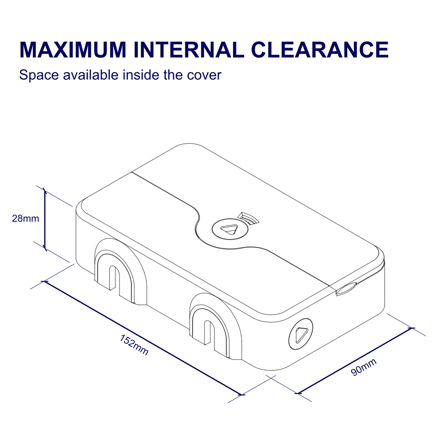28mm Deep Double Socket Cover