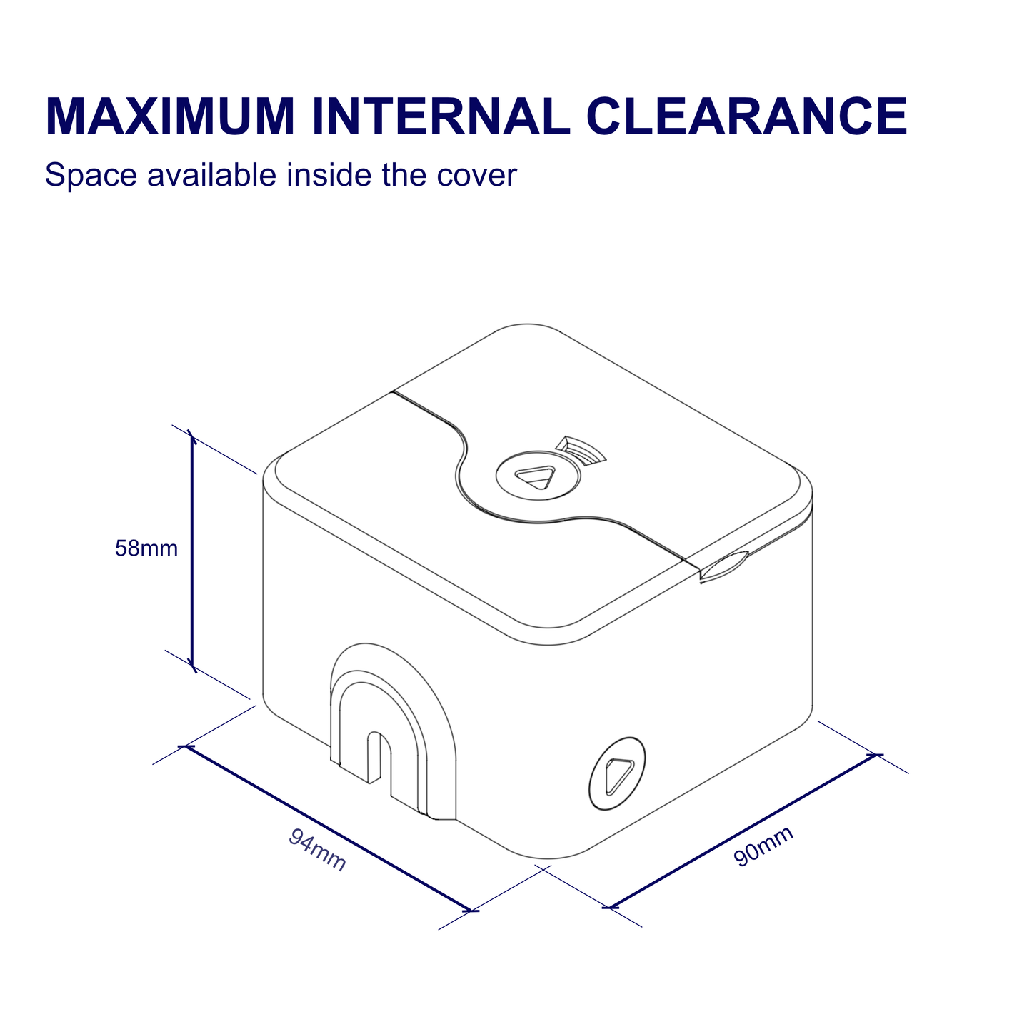 58mm Deep Single Socket Cover