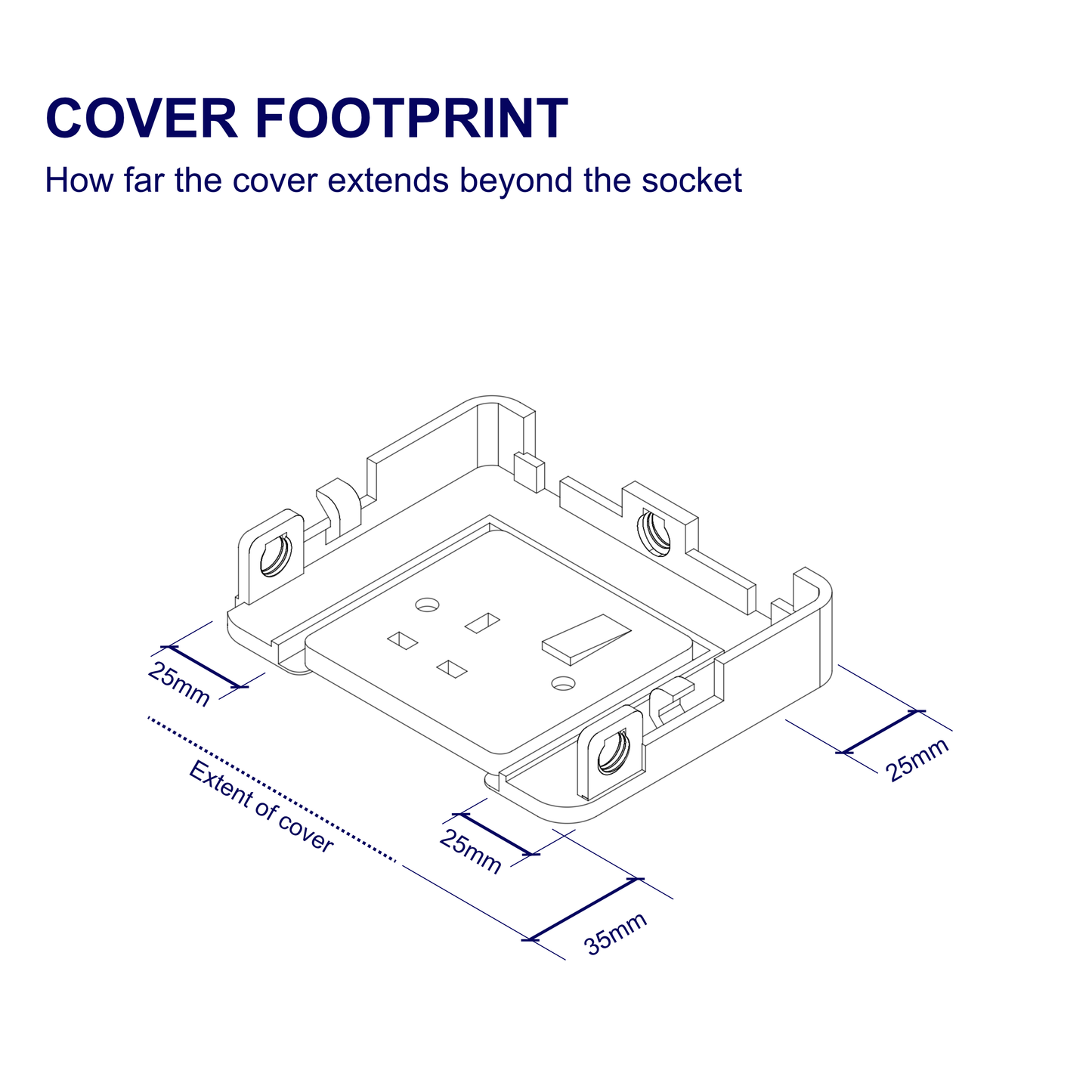 Single Adaptor Socket Cover