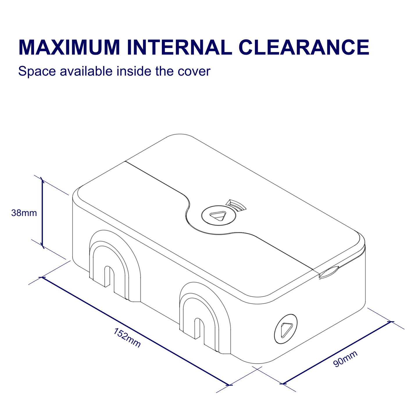 38mm Deep Double Socket Cover