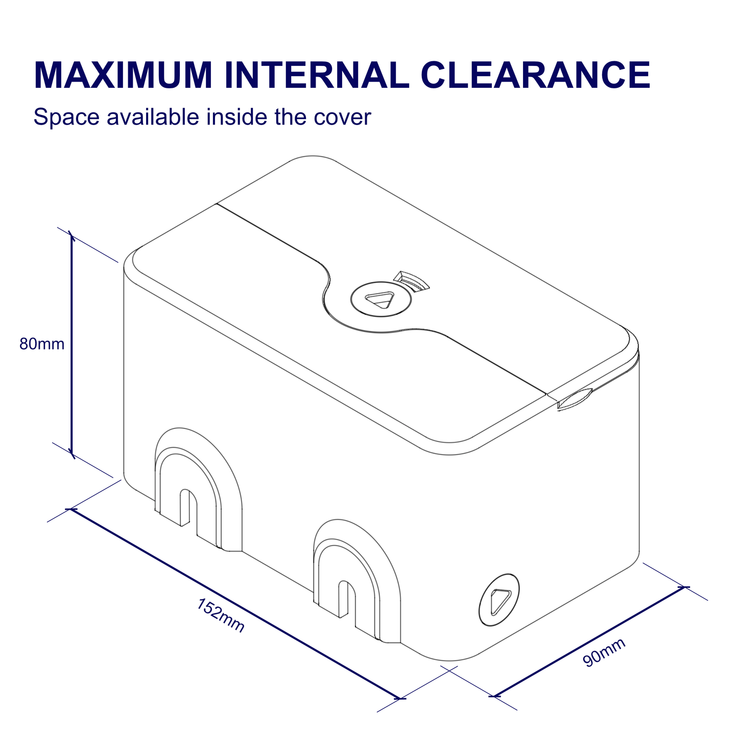 80mm Deep Double Socket Cover