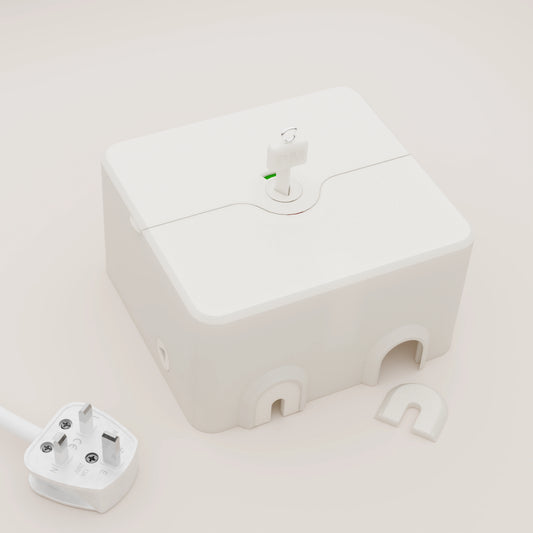 Oversized 80mm Double Socket Cover