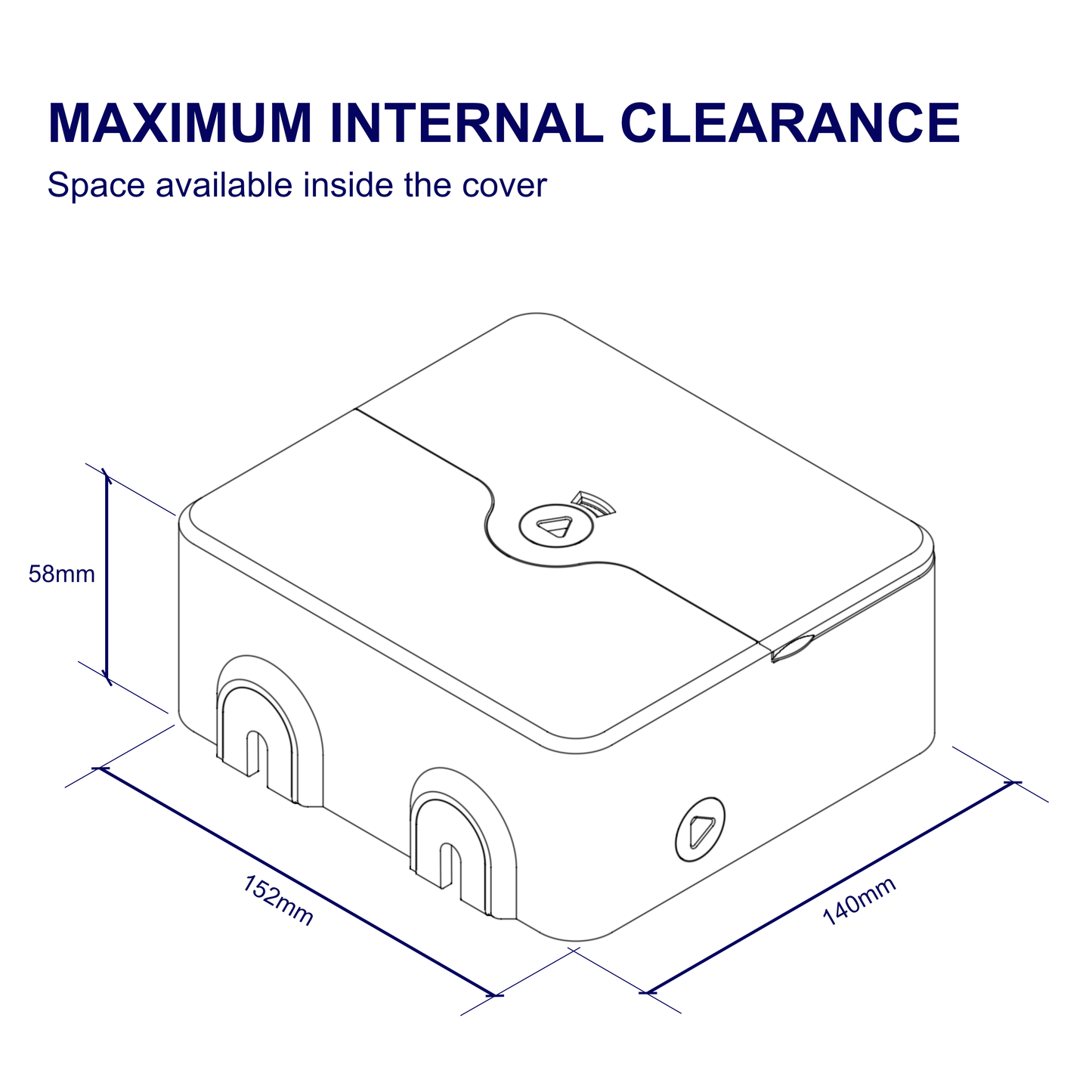 Oversized 58mm Double Socket Cover