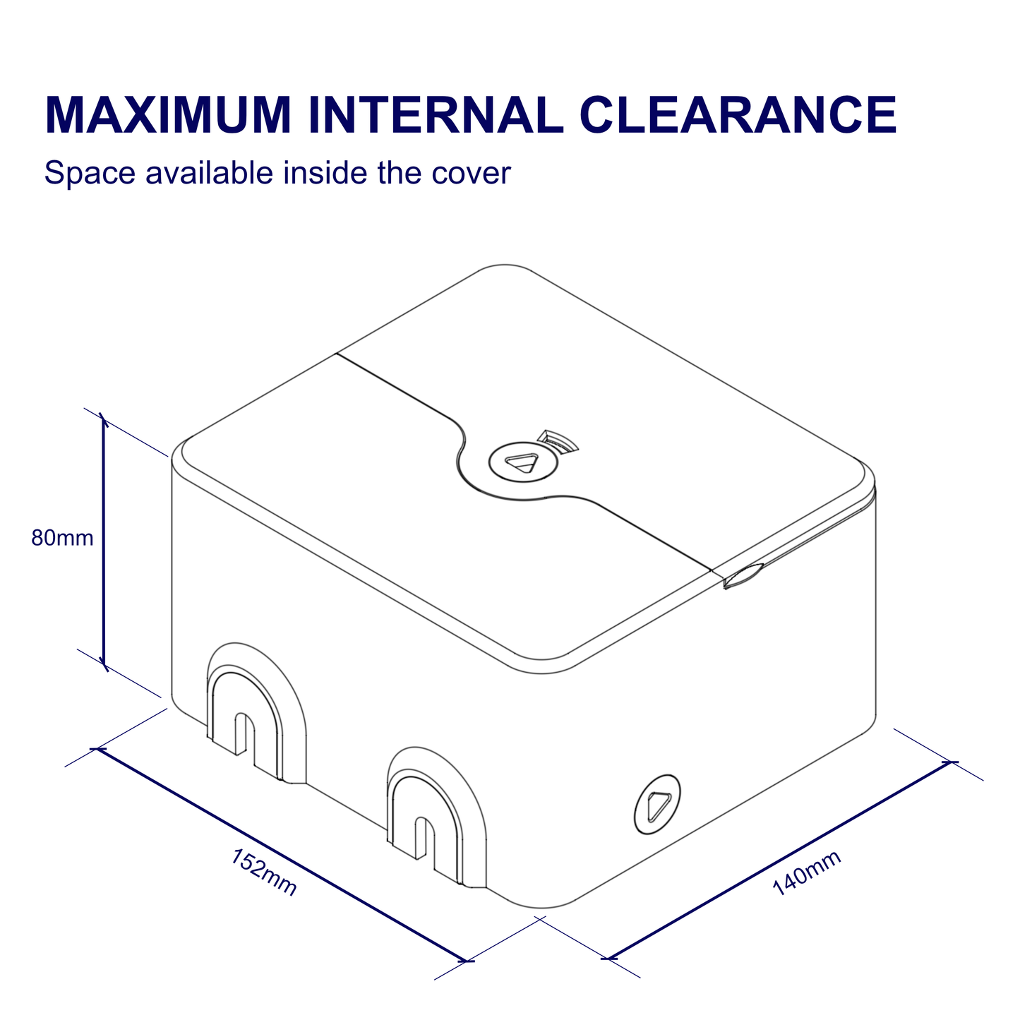 Oversized 80mm Double Socket Cover