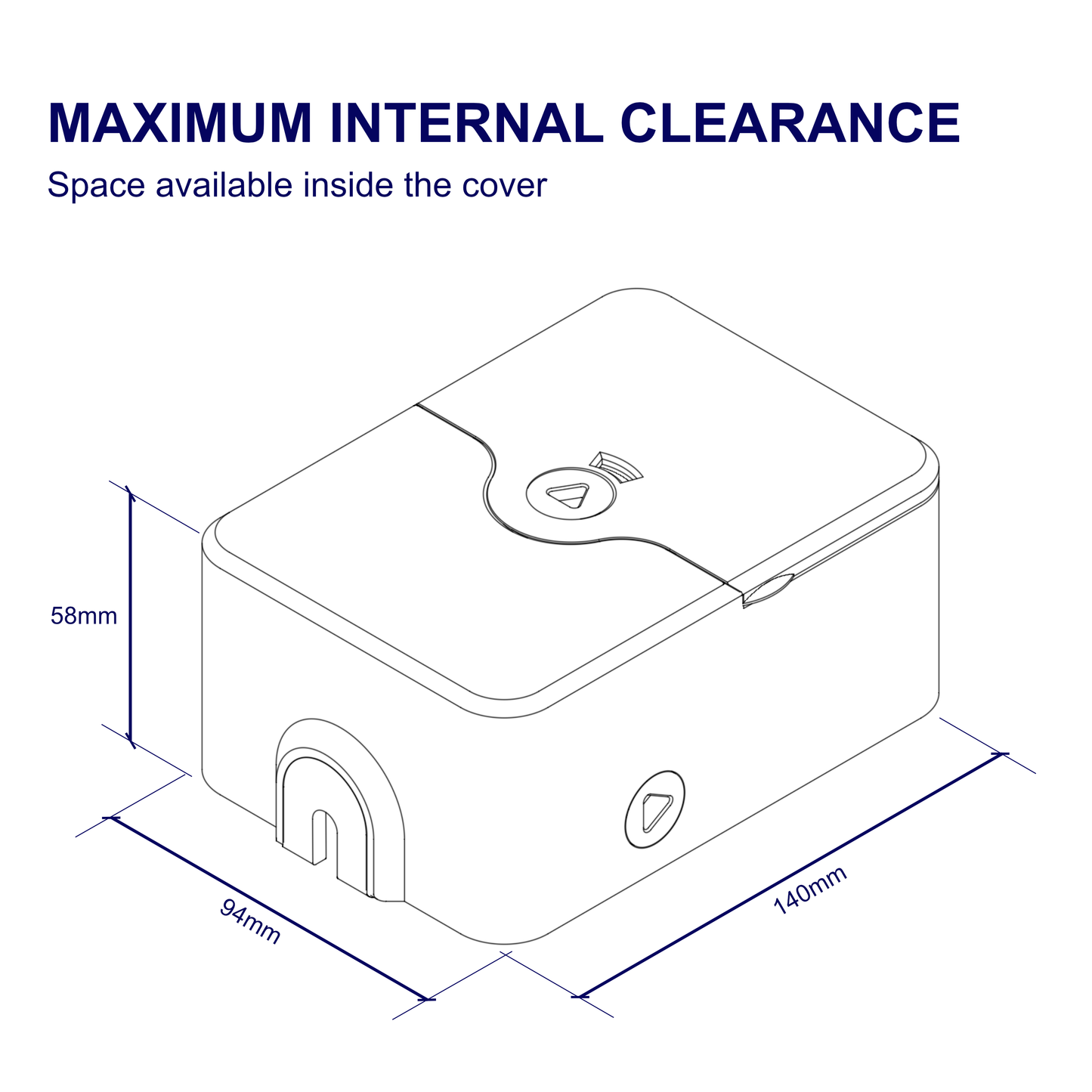 Oversized 58mm Single Socket Cover