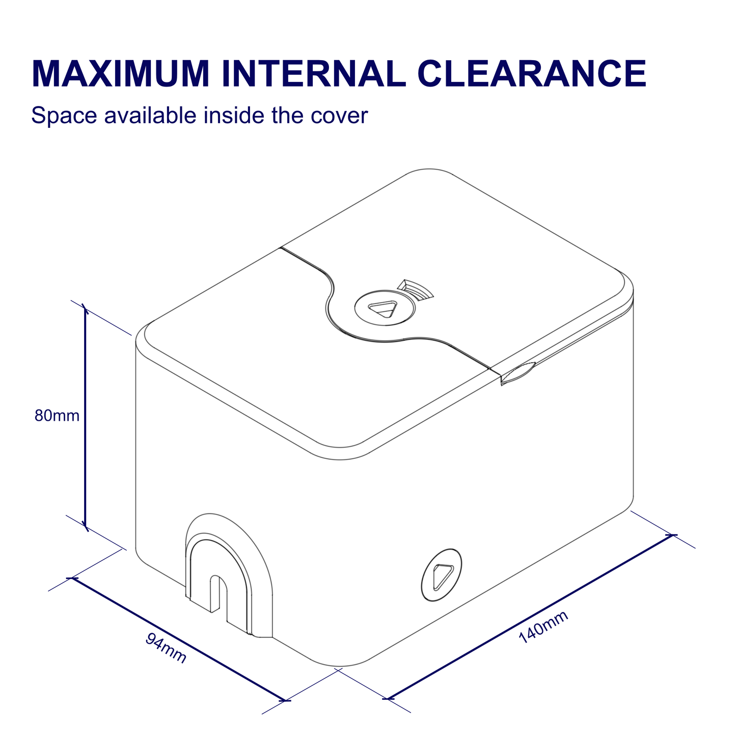 Oversized 80mm Single Socket Cover